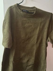 Zudio Textured Olive T-Shirt