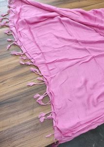 Pink Scarf with Tassels