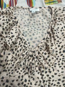 Leopard Print Ruffle Dress