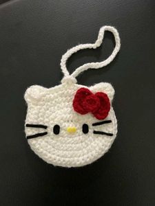 Handmade Crochet Hello Kitty bag
