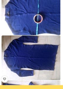 Blue Woolen Kurti With Both sides Pocket