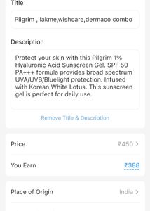 Pilgrim , lakme,wishcare,dermaco combo