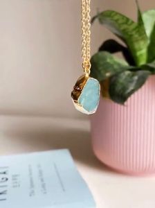 Crystal Blue Amazonite Semi Precious  Necklace