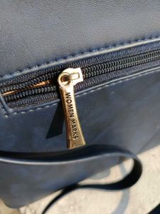 less used Stylish Navy Blue Handbag