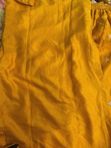 Stunning Mustard Embroidered Kurta Set