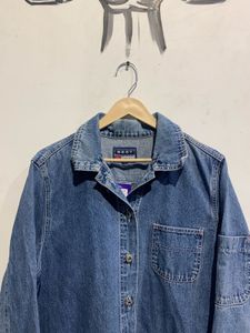 Denim Jacket with Skull Patch