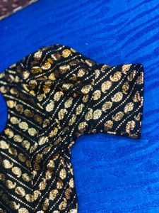 Elegant Black &amp; Gold Blouse