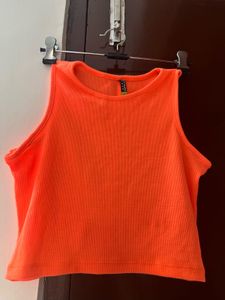 Neon Orange crop top