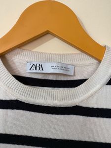 Zara Striped Knit Crop Top