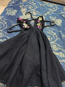 Black Embroidered Dress
