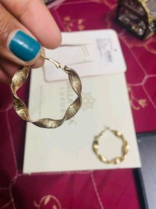 Stylish Golden Round Earrings