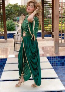 Elegant Emerald Green Top with Dhoti Pants 💚