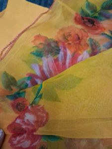 Yellow Floral Kurta Set
