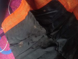 Black &amp; Orange Saree