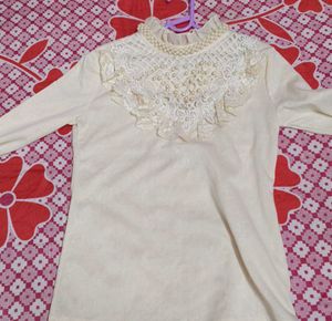 Elegant Pearl Embellished Top