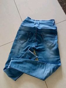 Sparkly High-Waisted Denim Jeans