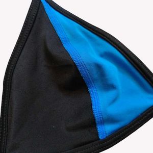 Stylish Black &amp; Blue Bikini Top