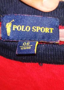 Polo Sport Girls Red Winter Knitted Dress / Frock