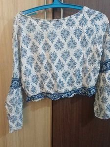 Boho Print Crop Top