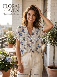 Vintage Floral Print Button-Up Shirt
