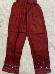 Rust Embellished Palazzos