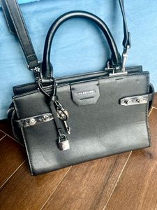LYN Black Leather Satchel With A Missing Fitting