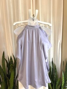 Imported lavender Cold Shoulder Blouse