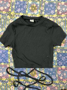 Stylish Black Crop Top