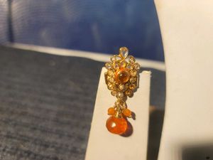 Orenge Locket With Ear Rings