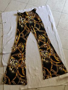 Stylish Crop Top &amp; Printed Pants Set