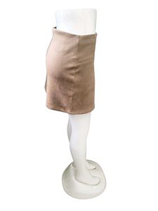 Tan Suede Mini Skirt Free Size Fir For 32 To 36