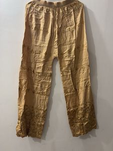 Boho Wide-Leg Embroidered Pants