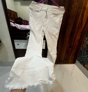 Boot Cut White Denim