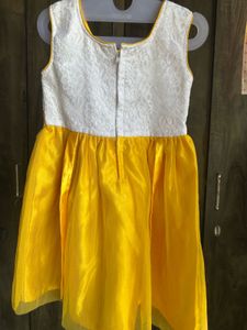 Beautiful Yellow &amp; White Dress
