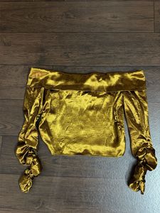 Elegant Off-Shoulder Metallic Top