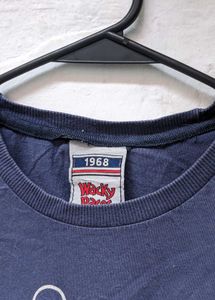 Graphic Print Navy Blue T-Shirt