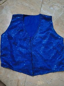 Sparkling Royal Blue Sequin Vest