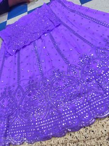 Stunning Lavender Sequined Lehenga Choli