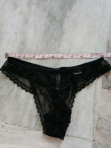 Black Lace Thong Panty