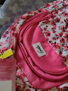 Genie Pink Floral Backpack new with tag
