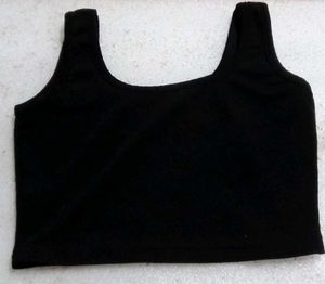 Stylish Black semi transparent Top with slip
