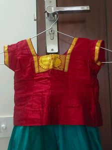 Beautiful Teal &amp; Maroon Ethnic Dress