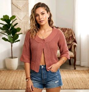 🎁Y2k Front Open Crochet Sweater C