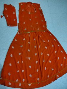 Orange rajputi suit