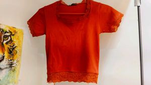 Cute Lace Trim Cropped Top FREEBIE ❗