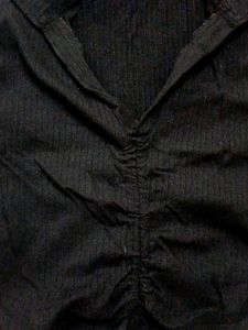 Stylish Black Collared Top