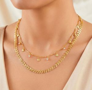 Gold Layered Shell Necklace