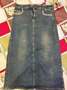 Retro Style Denim Skirt