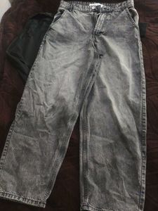 BUNDLE | Bershka Acid Wash Jeans + Black Bodysuit