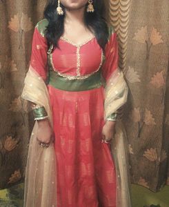 embellished anarkali suit without dupatta